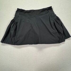 Athleta Black Pleated Skort Built In Shorts Women Medium